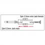 DAP XGA10 - Jack/M mono > Mini Jack/F, 90° Incl. 2 resistencias de 10 kiloohmios - Imagen 2