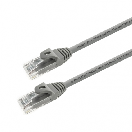 CABLE RED AISENS LATIGUILLO RJ45 LSZH CAT.6A UTP AWG24 2.0M GRIS