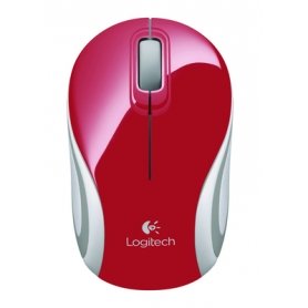 RATON OPTICO LOGITECH M187 MINI WIRELESS ROJO - Imagen 1