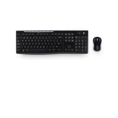 TECLADO+RATON LOGITECH MK270 WIRELESS NEGRO - Imagen 1