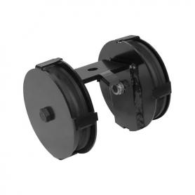 Wentex Eurotrack - Double Wheel Pulley - 85mm Negro - Imagen 1