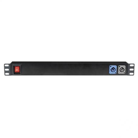 Showtec 19" 1U Socketstrip 7 Con entrada PowerCON - Imagen 1