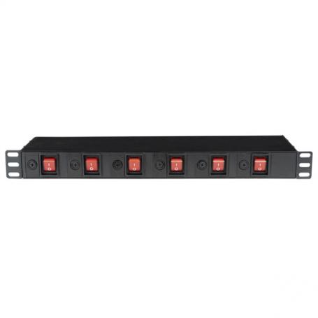 Showtec 19" 1U Socketstrip 6 zonas - Imagen 1