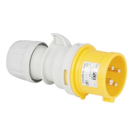 PCE CEE 16A 110V 4p Plug Male Amarillo, IP44 - Imagen 1