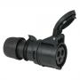 PCE CEE 16A 240V 3p Plug Female Negro, IP44 - Imagen 2