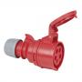 PCE CEE 16A 400V 5p Plug Female Rojo, IP44 - Imagen 1