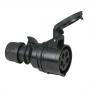 PCE CEE 16A 400V 5p Plug Female Negro, Turbo |Twist, IP44 - Imagen 1