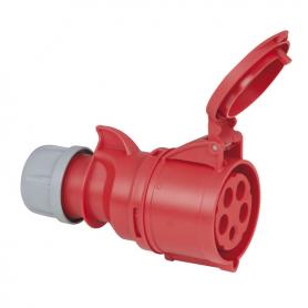 PCE CEE 32A 400V 5p Plug Female Rojo, IP44 - Imagen 1