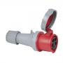 PCE CEE 63A 400V 5p Plug Female Rojo, IP67 - Imagen 1