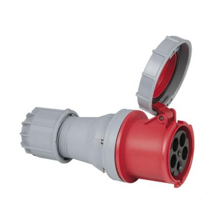 PCE CEE 125A 400V 5p Plug Female Rojo, IP67 - Imagen 1