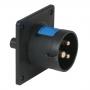 PCE CEE 16A 240V 3p Socket Male Negro, IP44 - Imagen 1