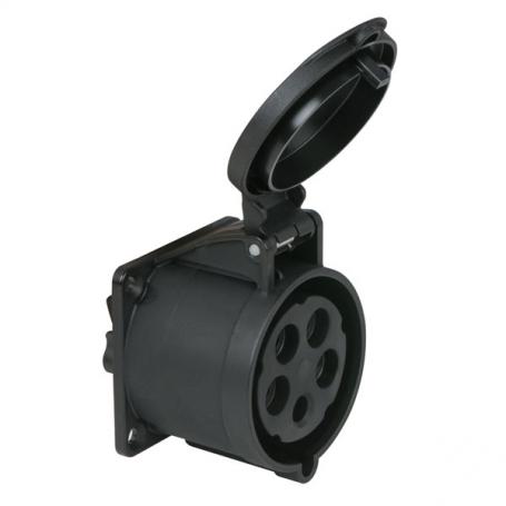 PCE CEE 32A 400V 5p Socket Female Negro, IP44 - Imagen 1