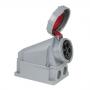 PCE CEE 63A 400V 5p Wallmount Female Rojo, IP67 - Imagen 1