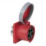 PCE CEE 125A 400V 5p Socket Female Rojo, IP67 - Imagen 1