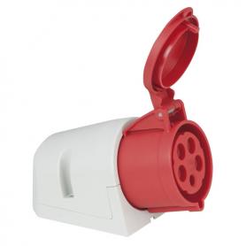 PCE CEE 32A 400V 5p Wallmount Female Rojo, IP44 - Imagen 1