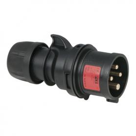 PCE CEE 16A 400V 4p Plug Male Negro, Turbo Twist, IP44 - Imagen 1