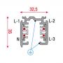 Artecta 3-Phase Track 1000 mm Blanco (RAL9003) - Imagen 3