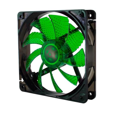 VENTILADOR CAJA NOX COOL FAN LED 120MM NEGRO LED VERDE - Imagen 1