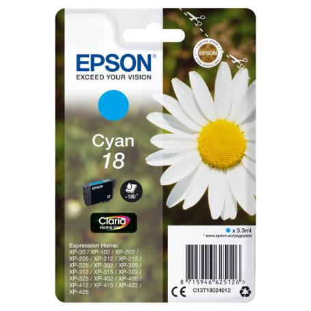 TINTA EPSON CLARIA 18 CIAN XP102 205 305 322 405 422 - Imagen 1