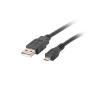 CABLE USB LANBERG 2.0 MACHO/MICRO USB MACHO 1.8 M NEGRO - Imagen 1