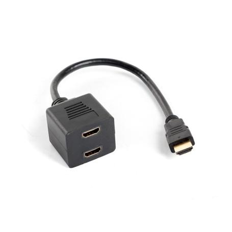 ADAPTADOR LANBERG HDMI MACHO/HDMI HEMBRA X2 SPLITTER 20CM - Imagen 1