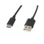 CABLE USB LANBERG 2.0 MACHO/USB C MACHO 1.8M NEGRO - Imagen 1