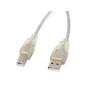 CABLE USB 2.0 LAMBERG USB-A MACHO A USB-B MACHO 1,8M FERRITA TRANSP - Imagen 1