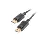 CABLE DISPLAYPORT LANBERG MACHO MACHO 4K NEGRO 1.8M - Imagen 1