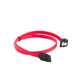 CABLE SATA III LANBERG 6GB/S HEMBRA HEMBRA ANGULO CLIP METAL 0.5M - Imagen 1