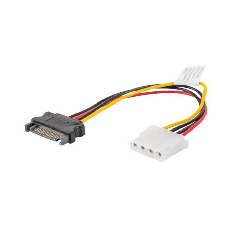 CABLE ALIMENTACION LANBERG MOLEX HEMBRA/SATA MACHO 15CM - Imagen 1