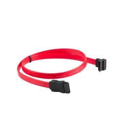 CABLE SATA III LANBERG 6GB/S HEMBRA HEMBRA ANGULO 0.5M ROJO - Imagen 1