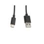 CABLE USB LANBERG 2.0 MACHO/USB C MACHO 1M NEGRO - Imagen 1