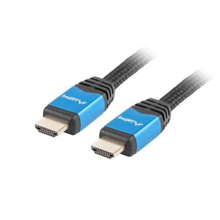 CABLE HDMI LANBERG MACHO/MACHO V2.0 CU 4K PREMIUM 1M NEGRO - Imagen 1