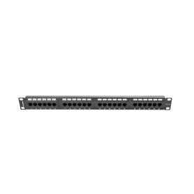 PATCH PANEL LANBERG CAT.5E UTP 24 PUERTOS 1U RACK 19 NEGRO - Imagen 1