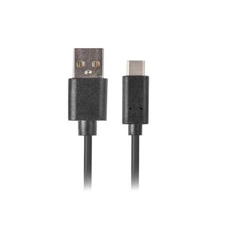 CABLE LANBERG USB C MACHO A USB A 2.0 MACHO 3M QC 3.0 NEGRO - Imagen 1