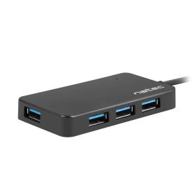 HUB NATEC MONTH 4 PUERTOS USB 3.0 NEGRO - Imagen 1