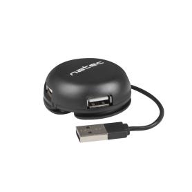 HUB NATEC BUMBLEBEE 4 PUERTOS USB 2.0 NEGRO - Imagen 1