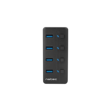 HUB NATEC MANTIS 2 USB 3.0 4 PUERTOS ON OFF CON ALIMENTADOR - Imagen 1