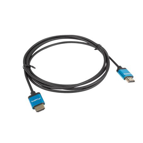 CABLE HDMI LANBERG MACHO/MACHO V2.0 4K SLIM 1M NEGRO - Imagen 1