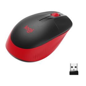 RATON LOGITECH M190 INALAMBRICO NEGRO ROJO - Imagen 1