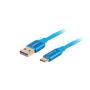 CABLE USB LANBERG 2.0 MACHO/USB C MACHO 5A 1M AZUL - Imagen 1