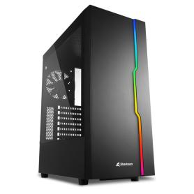 CAJA SHARKOON RGB SLIDER ATX 2XUSB3.0 2XUSB2.0 SIN FUENTE NEGRO - Imagen 1