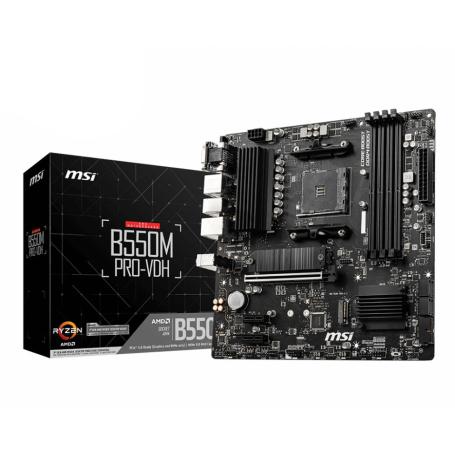 PLACA BASE MSI B550M PRO-VDH AM4 MATX 4XDDR4 - Imagen 1