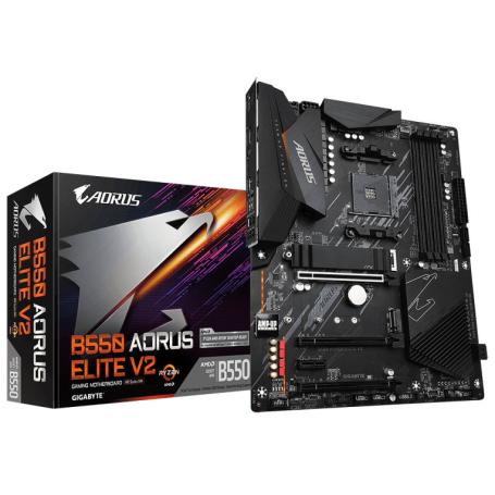 PLACA BASE GIGABYTE B550 AORUS ELITE V2 AM4 ATX 4XDDR4 - Imagen 1