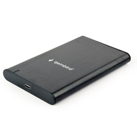 CARCASA DISCO DURO GEMBIRD HDD Ó SATA  USB TIPO C 3.1 NEGRO ALUMINIO - Imagen 1