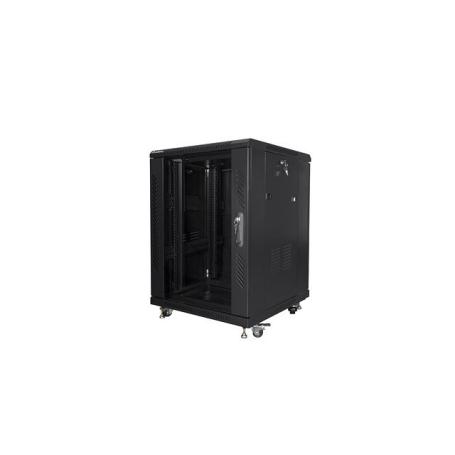 ARMARIO RACK LANBERG 15U 600X600 AUTO ENSAMBLADO 19" HASTA 800KG NEGRO - Imagen 1