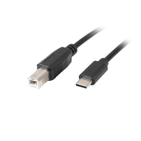 CABLE LANBERG USB C MACHO A USB B 2.0 MACHO 1.8M NEGRO - Imagen 1