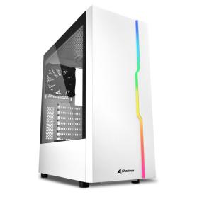 CAJA SHARKOON RGB SLIDER ATX 2XUSB3.0 2XUSB2.0 SIN FUENTE BLANCO - Imagen 1