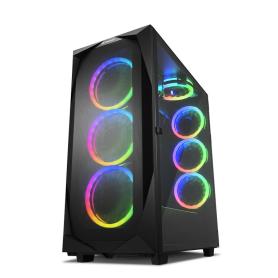 CAJA ATX SHARKOON REV300 2XUSB3.0 RGB SIN FUENTE NEGRO - Imagen 1