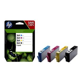 TINTA HP 364 PACK AHORRO NEGRO CIAN MAGENTA AMARILLO - Imagen 1